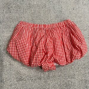 Aritzia Red Checkered Women's Shorts